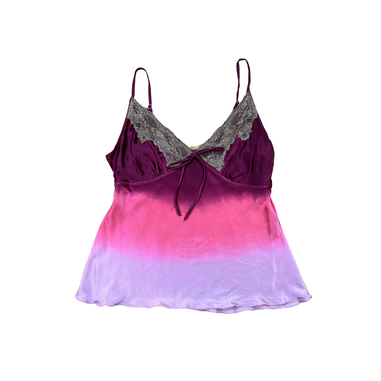 Y2K Silk Sunset Ombre Cami - M/L