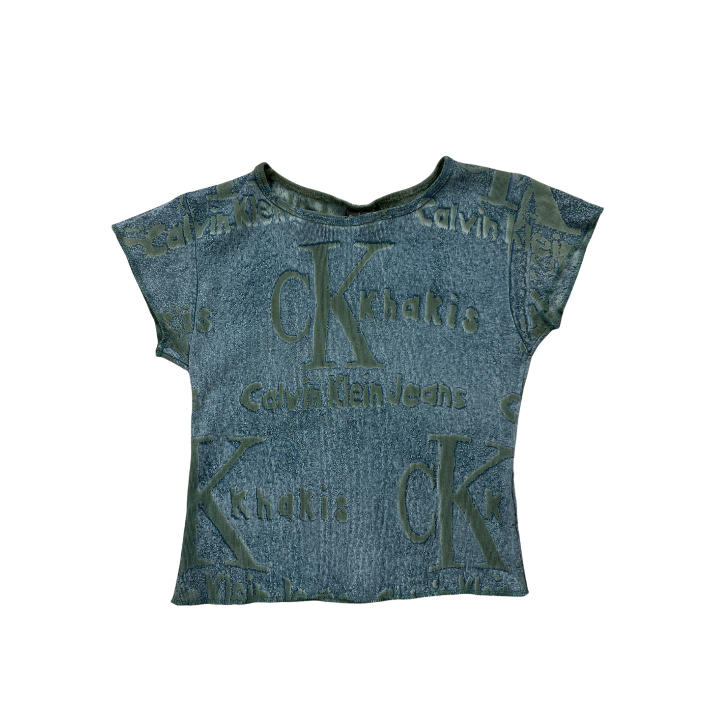 Y2K Calvin Klein Denim Vibe BB Tee - S