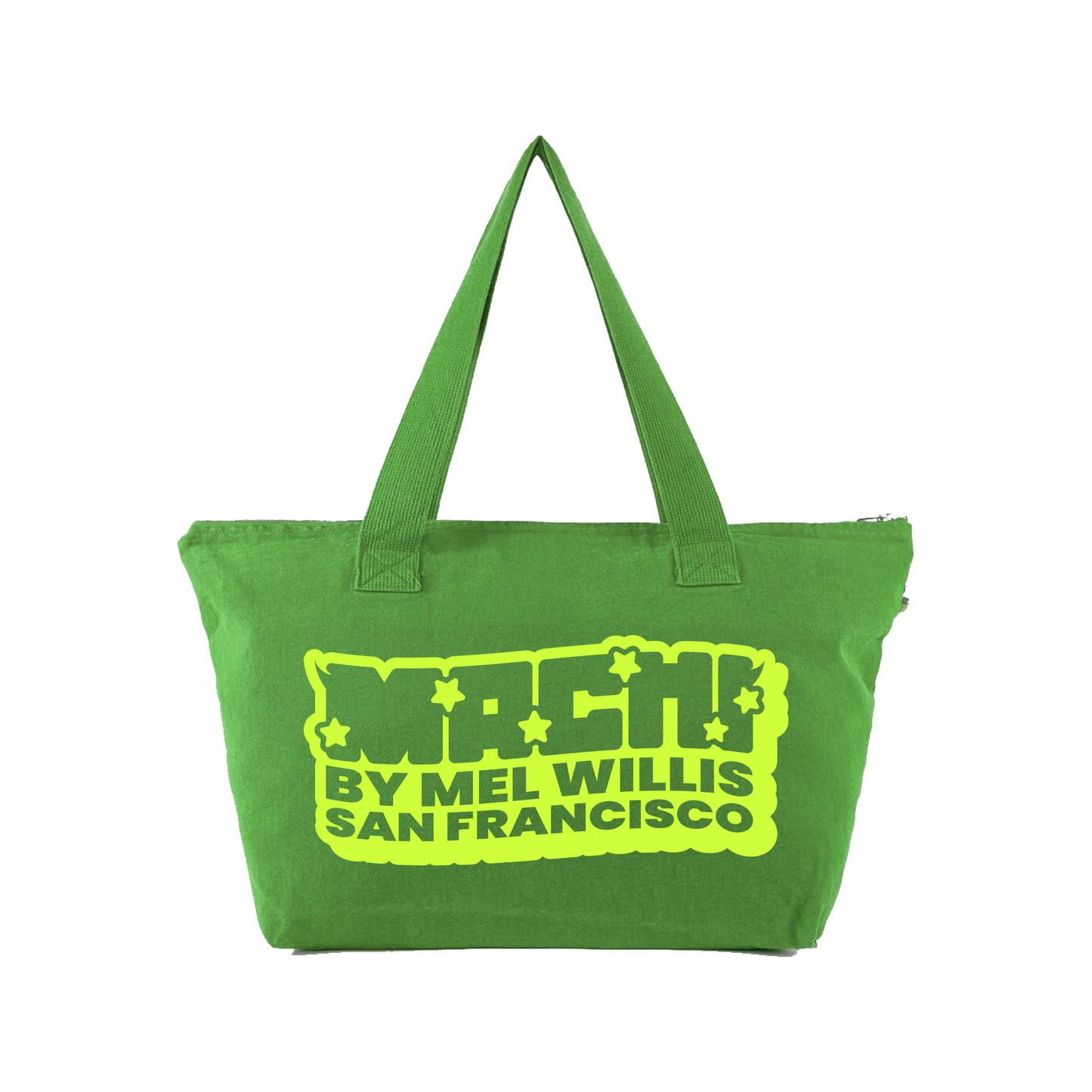 Machi Green Zipper Tote