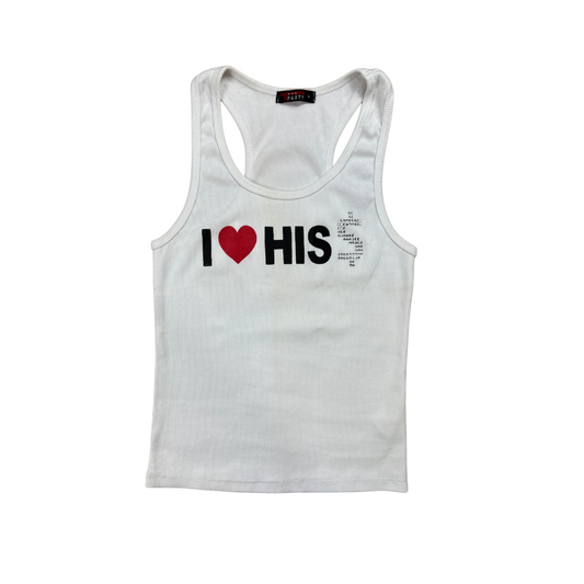 Y2K "I <3 His $" Ribbed Tank - M