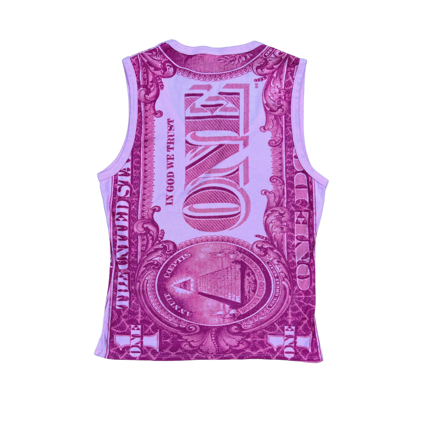 Y2K Dolla Dolla Bill Y'all Pink Tank - L