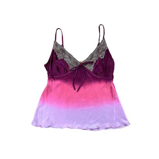 Y2K Silk Sunset Ombre Cami - M/L