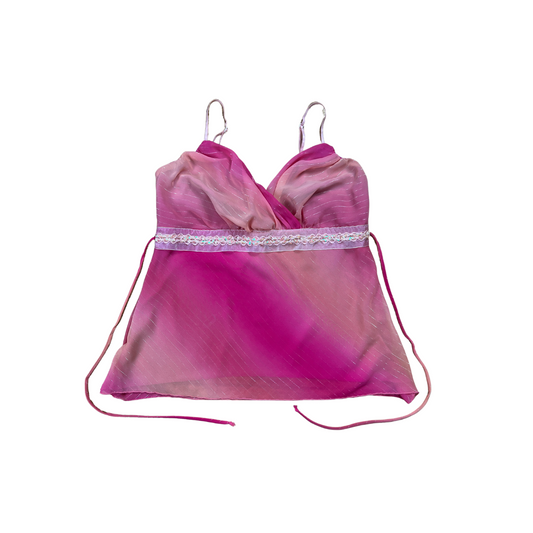 Y2K Funkadelic Pink Ombre Tie-Back Cami - M/L