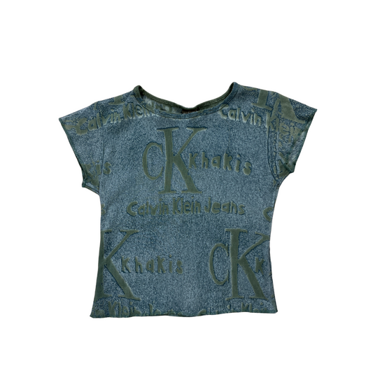 Y2K Calvin Klein Denim Vibe BB Tee - S
