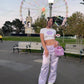 90's Nylon Raver Pant- FAIRY XS-2X