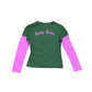 Y2K Betty Boop Olive n Pink Layered Long Sleeve - S/M