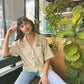 90's Camp Shirt- STRIPE XS-2X