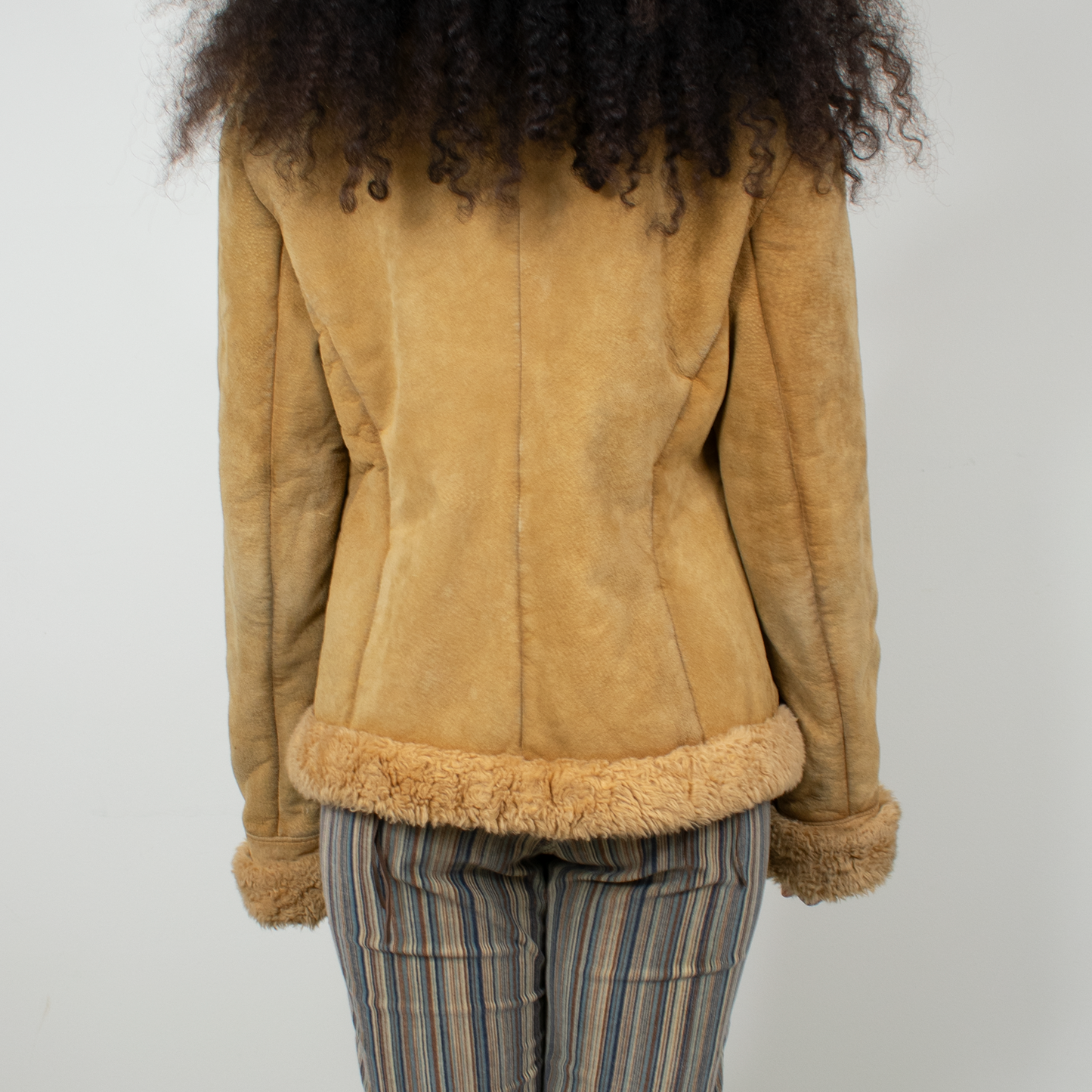 Y2K Guess Desert Leather Mini Penny w/ Full Faux Fur Lining - M